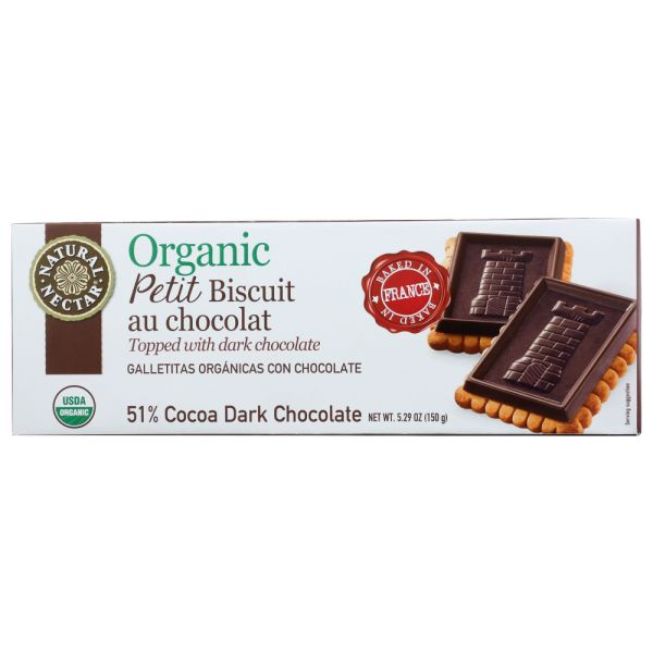 NATURAL NECTAR: Biscuit Petit Dark Choco, 5.29 oz