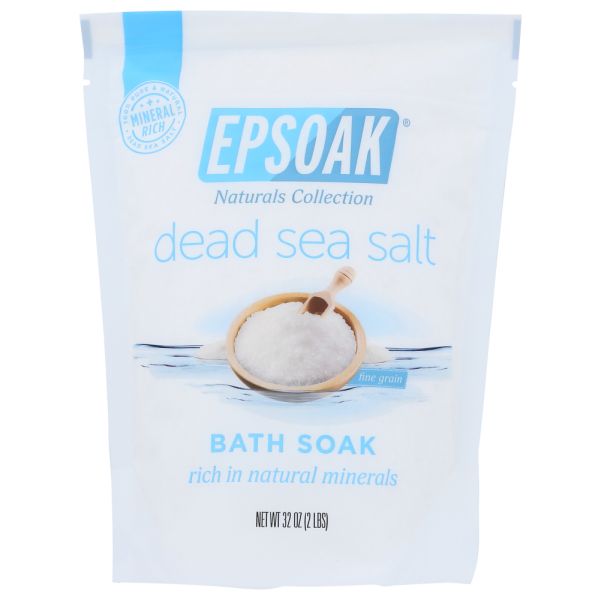 EPSOAK: Dead Sea Salt Fine Bath Soak, 2 lb