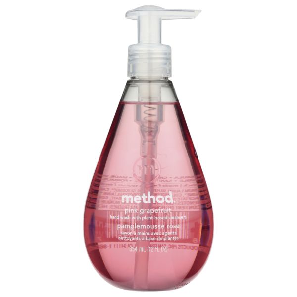 METHOD HOME CARE: Gel Hand Wash Pink Grapefruit, 12 oz