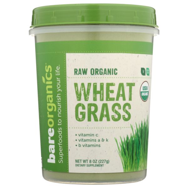 BAREORGANICS: Wheatgrass Pwdr Org, 8 oz