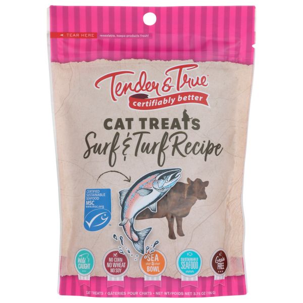 TENDER AND TRUE: Surf and Turf Recipe Cat Treats, 3.75 oz