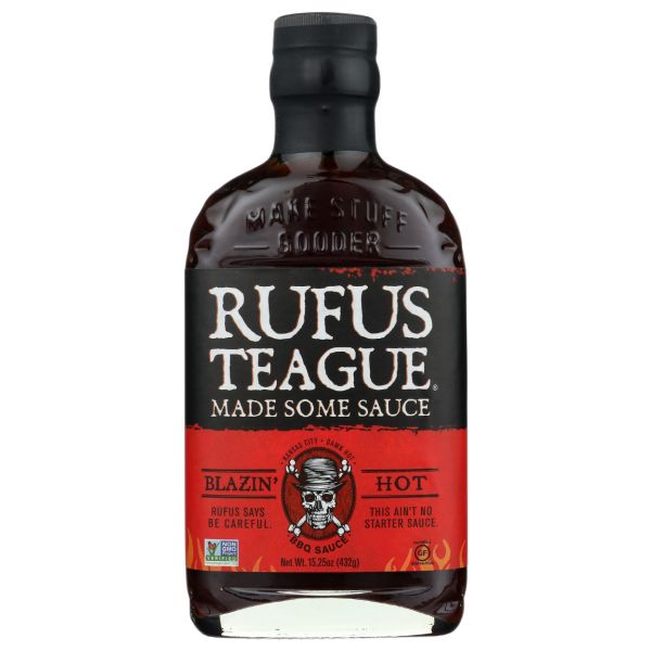 RUFUS TEAGUE: BBQ Sauce Blazin Hot, 15.25 oz