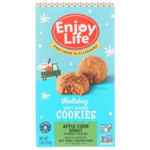 ENJOY LIFE: Holiday Soft Baked Cookies Apple Cider Donut, 6 oz