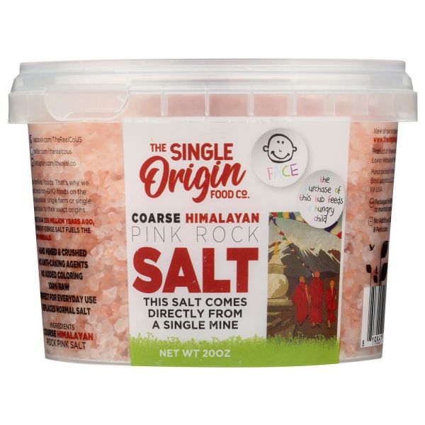 THE SINGLE ORIGIN FOOD CO: Tub Salt Hmlayan Pink, 20 oz