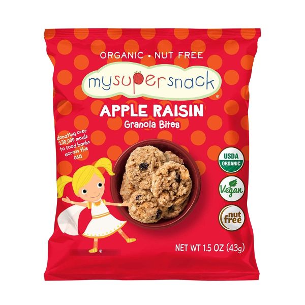 MYSUPERSNACK: Granola Bites Appl Raisin, 1.5 oz