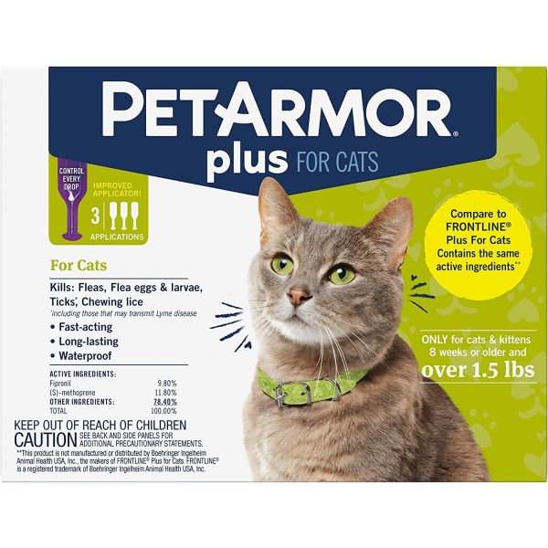 PETARMOR: Drops Petarmor Plus Cat, 3 do