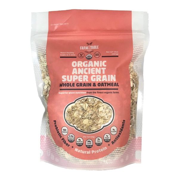 FARM TO TABLE: Otml Anct Spr Grn Whl Org, 14 oz