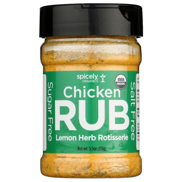 SPICELY ORGANICS: Lemon Herb Rotisserie Chicken Rub, 5.5 oz