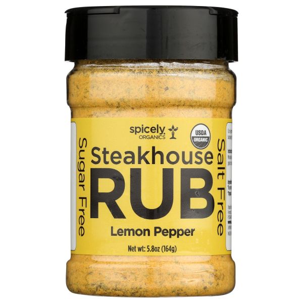 SPICELY ORGANICS: Lemon Pepper Steakhouse Rub, 5.8 oz