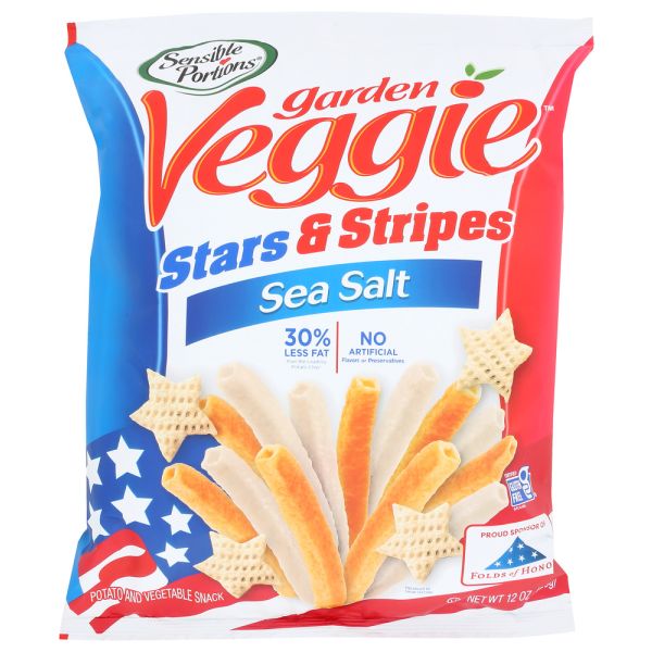 SENSIBLE PORTIONS: Veggie Straws Stars And Stripes, 12 oz