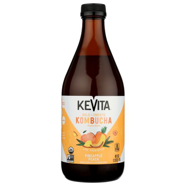 KEVITA: Pineapple Peach Master Brew Kombucha, 40 fo