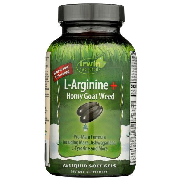 IRWIN NATURALS: L Arginine Horny Goat Weed, 75 sg