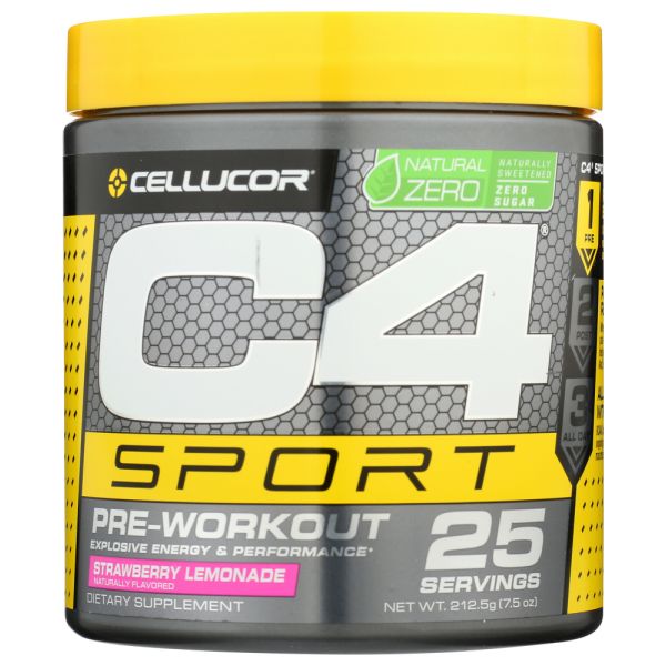 CELLUCOR: C4 Sport Natural Zero Strawberry Lemonade, 7.5 oz