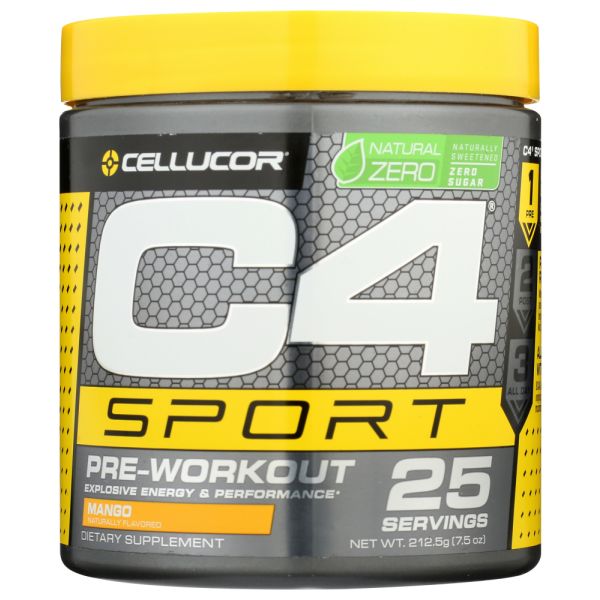 CELLUCOR: C4 Sport Natural Zero Mango, 212.5 gm