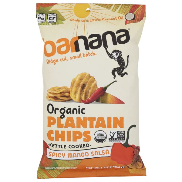 BARNANA: Chip Plntn Spcy Mngo Org, 5 OZ