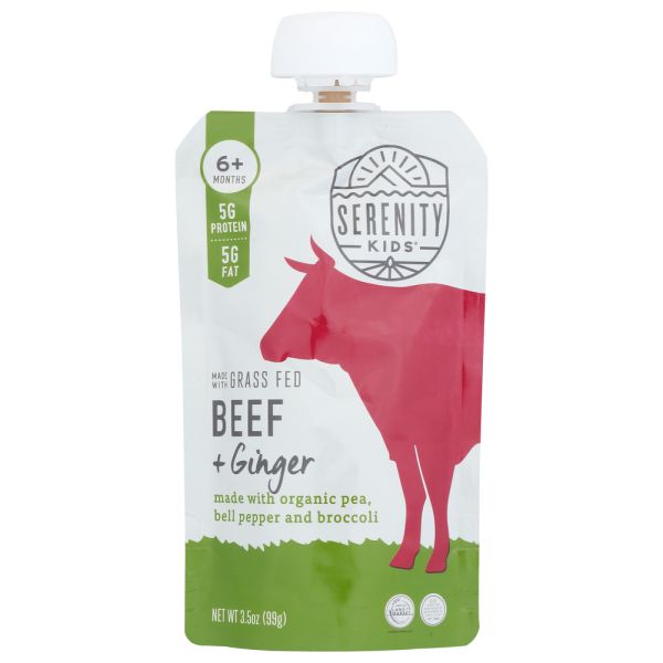 SERENITY KIDS: Grass Fed Beef Ginger, 3.5 oz