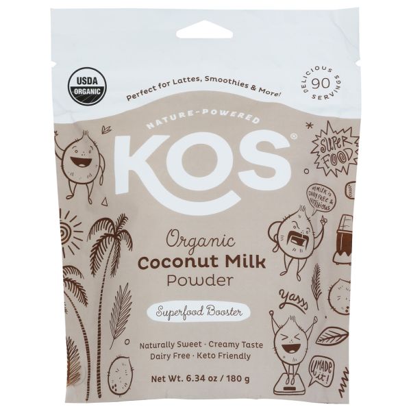 KOS: Superfood Ccnt Milk Pwdr, 6.3 OZ