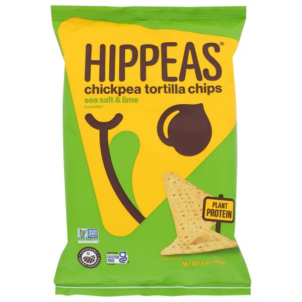 HIPPEAS: Chips Tortilla Sslt Lime, 5 OZ