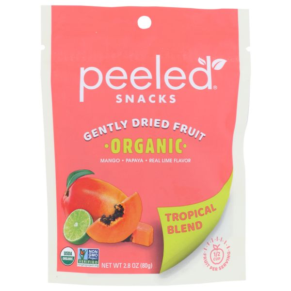 PEELED SNACKS: Dried Fruit Tropical Blend, 2.80 oz