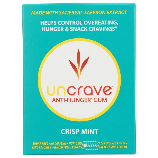 UNCRAVE: Gum Anti Hunger Mint 7Pk, 14 pc