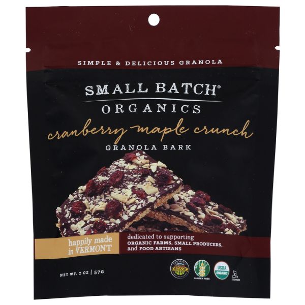 SMALL BATCH ORGANICS: Granola Bark Cran Maple, 2 oz