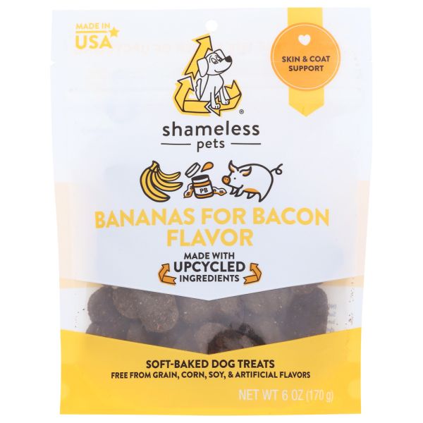 SHAMELESS PETS: Treat Dog Bacon, 6 oz