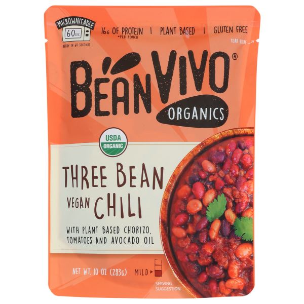 BEANVIVO: Three Bean Vegan Chili, 10 oz