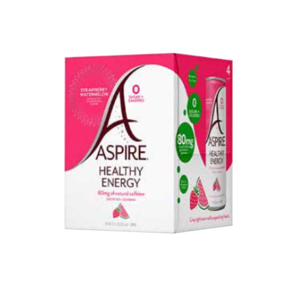 ASPIRE: Strawberry Watermelon Healthy Energy Drink 4Pk, 48 fo