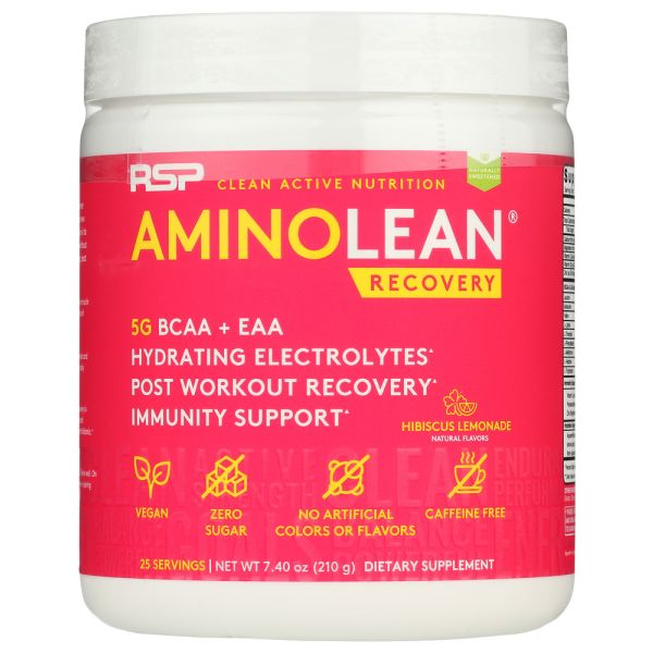 RSP NUTRITION: Hibiscus Lemonade Aminolean Recovery, 210 gm