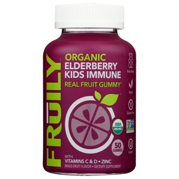 FRUILY: Kids Eldrbrry Immune Gmmy, 50 ea