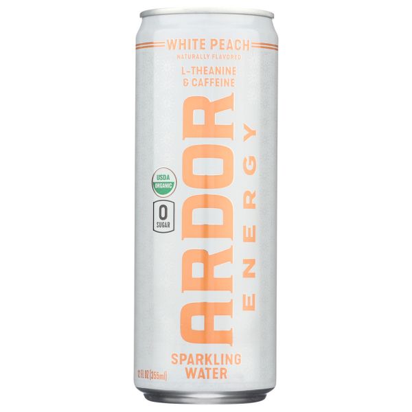 ARDOR ORGANIC INC: Water Sprkl White Peach, 12 fo