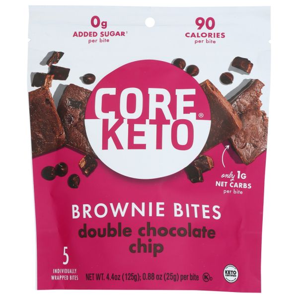 CORE FOODS: Bites Brwni Dbl Cho Chp, 4.4 oz