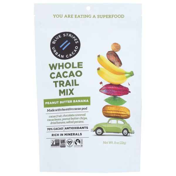 BLUE STRIPES: Trail Mix Peanut Butter Banana, 8 OZ