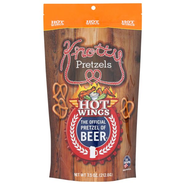 KNOTTY PRETZELS: Hot Wings Pretzels, 8 oz