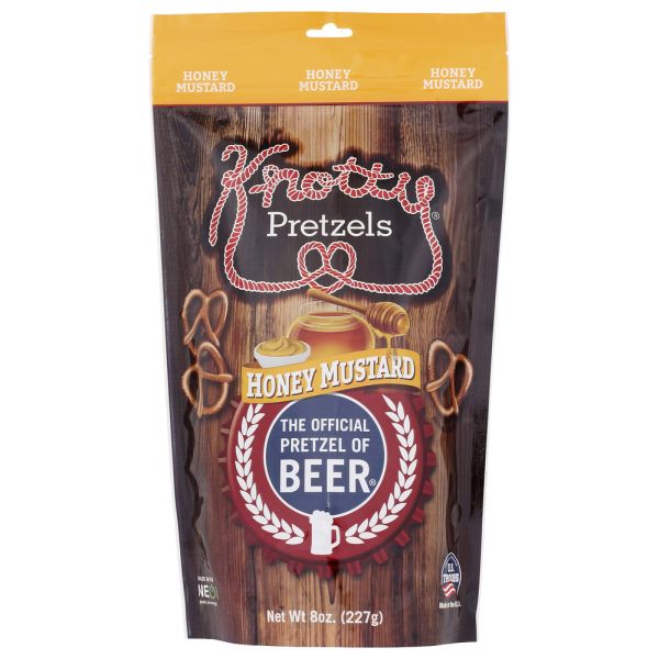 KNOTTY PRETZELS: Honey Mustard Pretzels, 8 oz