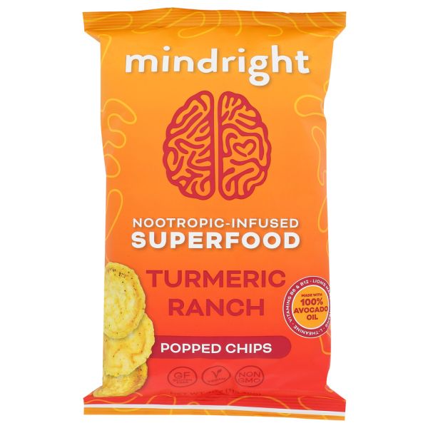 MINDRIGHT: Turmeric Ranch Popped Chips, 4 oz