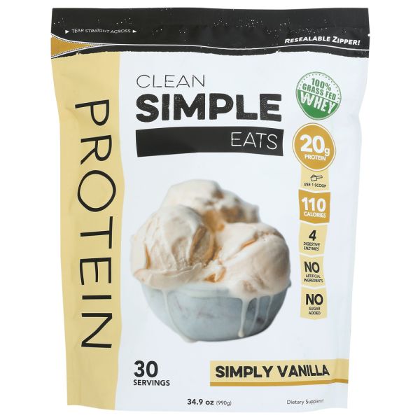 CLEAN SIMPLE EATS: Protein Powder Vanilla, 36 oz