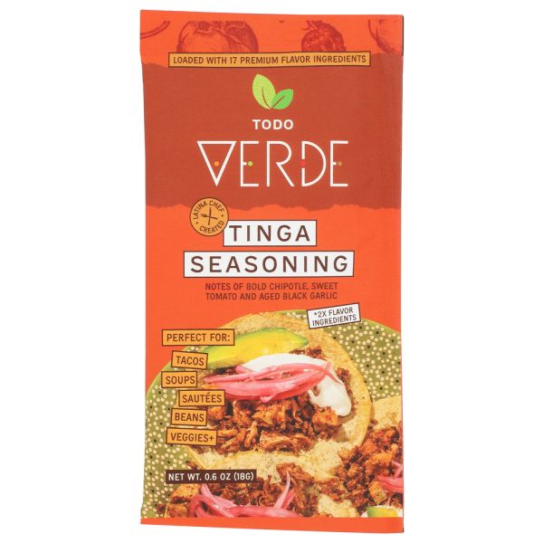 TODO VERDE: Tinga Seasoning, 0.6 oz