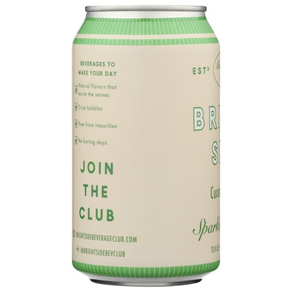 BRIGHT SIDE BEVERAGE CLUB: Sprk Wtr Cucumber Lime6Pk, 72 FO