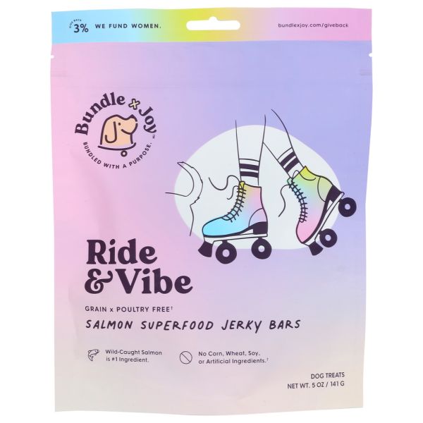 BUNDLE X JOY: Ride and Vibe Salmon Jerky Superfood Bars, 5 oz