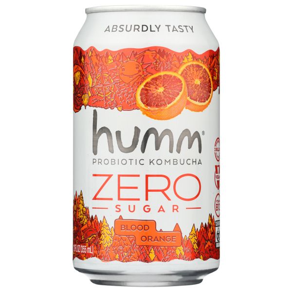 HUMM: Kombucha Blood Ornge Zro, 12 fo