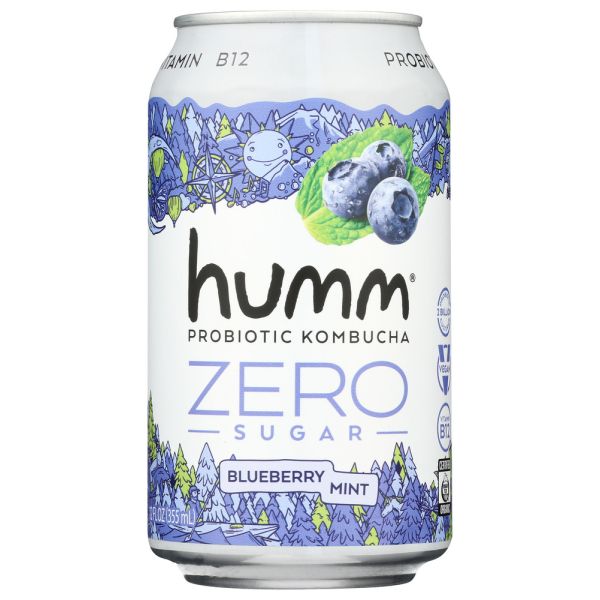 HUMM: Kombucha Blubrry Mnt Zro, 12 fo