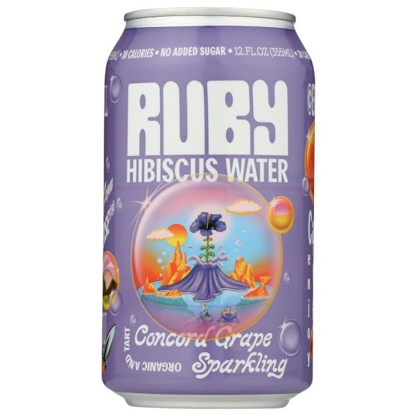 RUBY: Concord Grape Sparkling Hibiscus, 12 fo