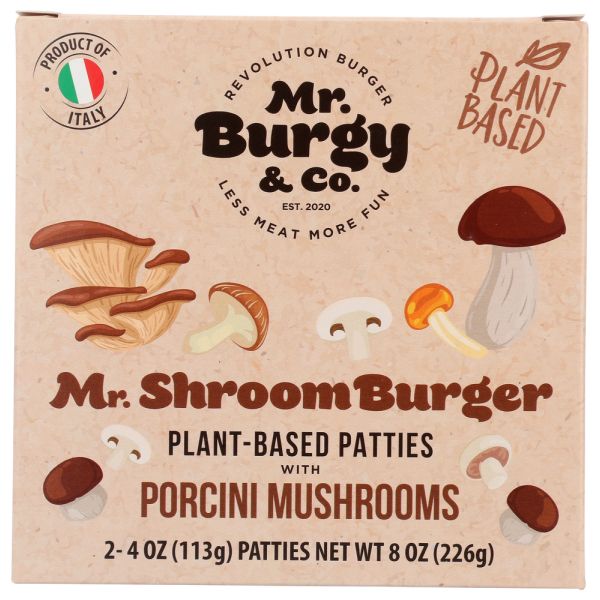 MR. BURGY & CO: Patties Porcini Mushroom, 8 oz