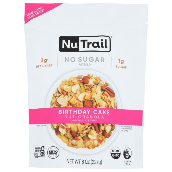 NUTRAIL: Granola Kto Brthday Cake, 8 OZ