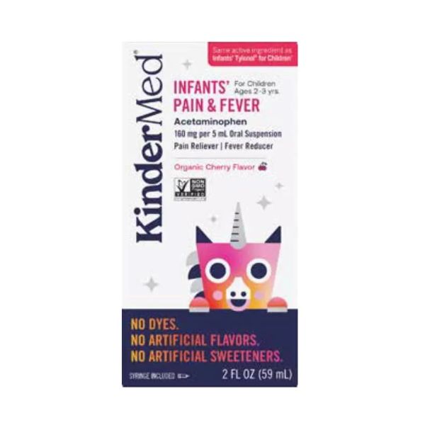 KINDERMED: Infants' Pain and Fever Oral Suspension Cherry Flavor, 2 fo