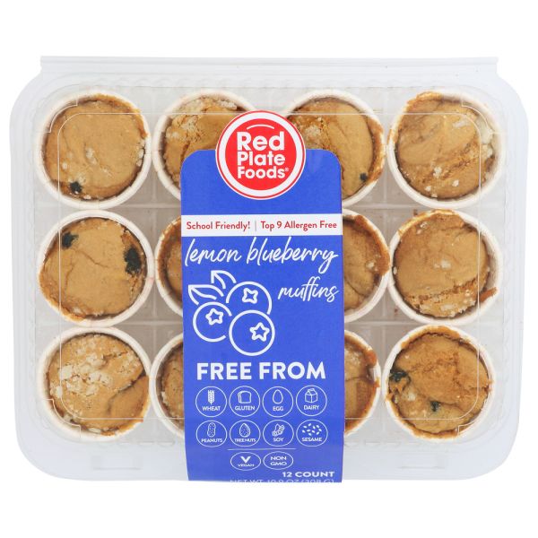 RED PLATE FOODS: Blueberry Lemon Mini Muffins, 10.9 oz