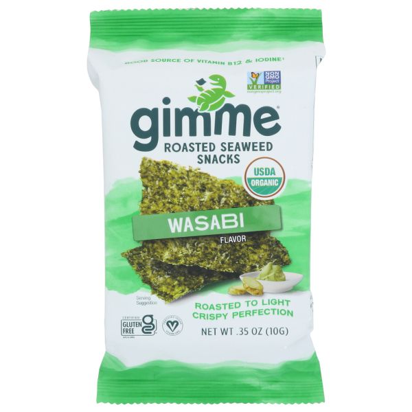 GIMME: Roasted Seaweed Snacks Wasabi, 0.35 oz
