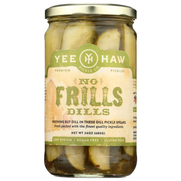 YEE HAW PICKLE COMPANY: No Frills Dill, 24 oz