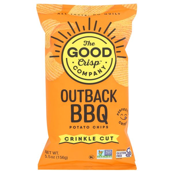 THE GOOD CRISP COMPANY: Crinkle Cut Outback BBQ Chips, 5.5 oz